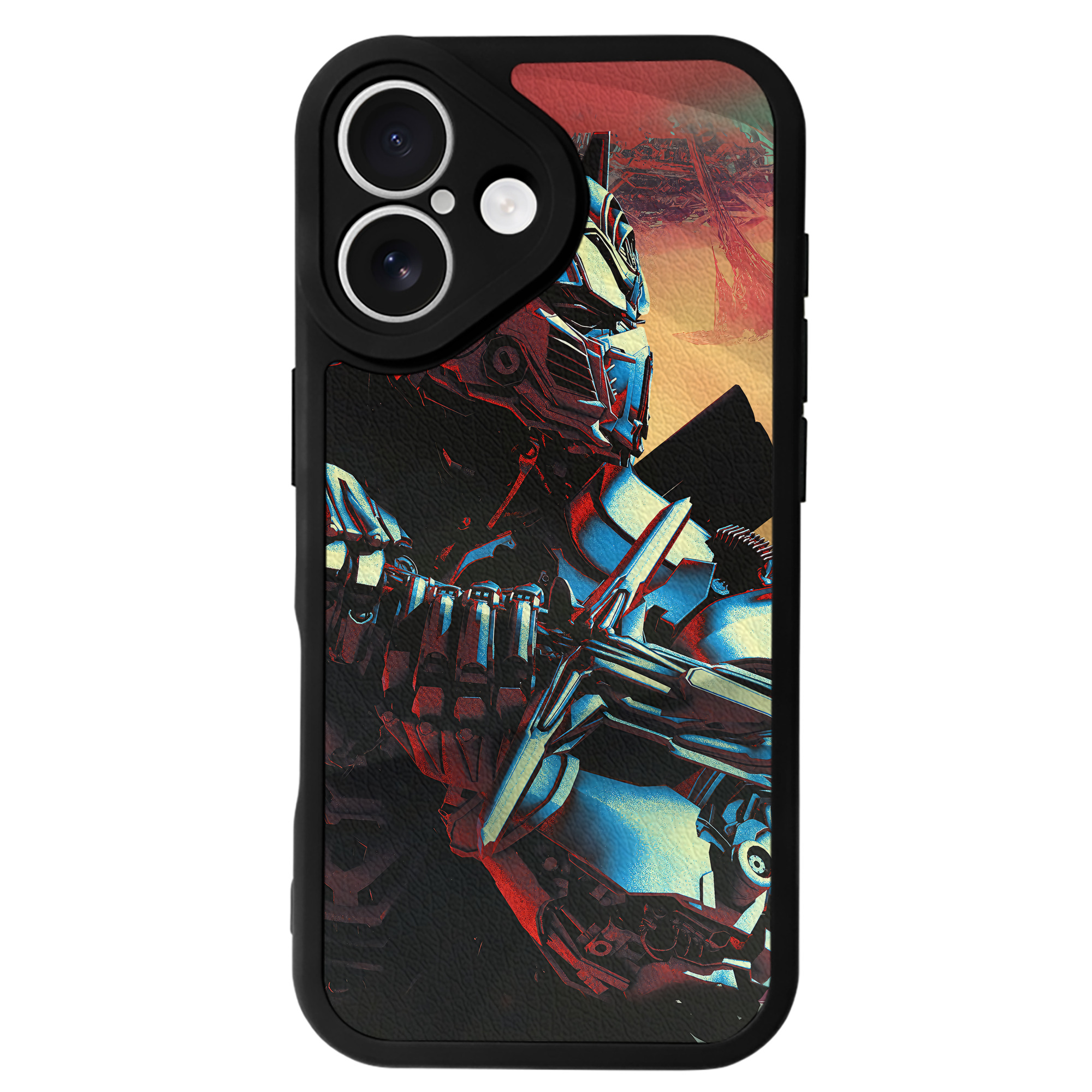 （画像用） Transformers トランスフォーマー 【iPhone 16シリーズ対応】シリコンスマホケース（レザー調） 材質：シリコン